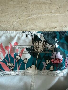 Born Primitive Teal and Pink Floral Active Shorts - Size XXL